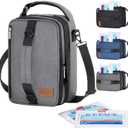 Lifewit Expandable Lunch Box for Men, Insulated Lunch Bag, Portable Cooler Bag with Shoulder Straps and 2 Ice Packs for Men Women Adult for Work College Travel, 6.5L 12 Cans Gray