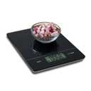 Digital Food Scale, Tempered Glass Slimline Digital Scale, 11 lb Kitchen Scale, Large LCD Display, 1g/0.1oz Precise Graduation, Black