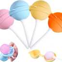 2 x Silicone Lollipop Ice Pop Mold, Colorful DIY Ice Cream Maker for Summer Parties, Creative Sphere Shape, Home Use
