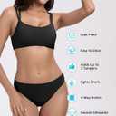 Beautikini Period Swimwear for Teens Menstrual Leakproof Taylor Bikini Top Period Bikini Swimsuit Bathing Suit for Teens Girl (Black, XS)