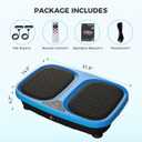 OLIXIS Vibration Plate Exercise Machine with 9 Auto Modes, Full Body Workout Vibrating Platform with LED Touch Screen & Pull Ropes for Weight Loss, Home Gym Fitness Equipment for Women Men