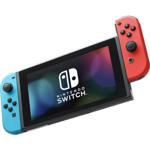 Nintendo Switch with Neon Blue and Neon Red JoyCon