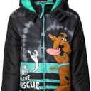 Scooby-Doo! Zip Up Winter Coat Puffer Jacket Little Kid to Big Kid (10-12, Black)