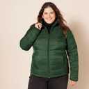 Amazon Essentials womens Lightweight Long-Sleeve Water-Resistant Packable Puffer Jacket (Available in Plus Size) (X-Small, Dark Green)