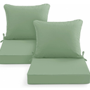 Summsun Outdoor Chair Cushions Set of 2, 24 x 24 Inch, Sage Green