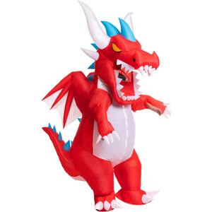 Spooktacular Creations Halloween Inflatable Costumes for Adult, Dragon Air Blow Up Suit, Dinosaur Outfit for Cosplay Parties (X-Large(75In))