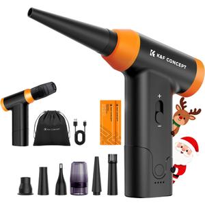 K&F Concept Blower & Suction 2 in 1 Compressed Air Duster, 150000RPM Super Power Electric Air Duster, Stepless Speed Regulation, Portable Dust Blower for Computer, Keyboard, House, Outdoor and Car