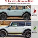 4PCS Z-Steps Add-On Running Boards for Ford Bronco 2021-2025 with Rock Rail Side Steps 4-Doors Accessories(Not Fit Raptor or Sport)