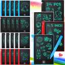 Zhehao 24 Pack LCD Mini Writing Tablet for Kids 4.5 Inch Doodle Board Bulk Erasable Reusable Electronic Drawing Pad Birthday Party Favors Goodie Bag Classroom Gifts(Blue,Black,White,Red)
