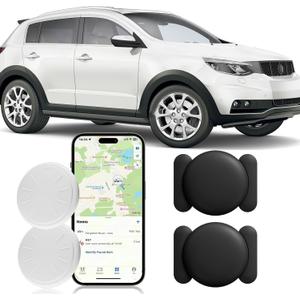 Tracker Device for Vehicles,GPS Car Tracker,No Monthly Fee Anti-Lost Car Locator Works with Find My(iOS Only),Mini Hidden Car Tracker with Magnetic Case (Black,2PCS)