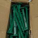 50 Pack 6 Inch Plastic Garden Lawn Stakes, Landscape Anchors Rustproof Spikes for Ground Lawn Edging, Weed Fabric, Tarp, Christmas Yard Decor, Camping Tent (50)