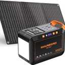 MARBERO Solar Generator 111Wh Portable Power Station with Solar Panel 30W Included Power Bank with AC Outlet 120W Surge for Home Outages Camping Outdoor Adventure Emergency