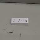 Surge Protector Outlet Extender - with Rotating Plug, 6 AC Multi Plug Outlet with 3 USB Ports (1 USB C), 1800J Wall Charger, 3-Sided Power Strip with Spaced Outlet Splitter for Home, Office, Travel (White)