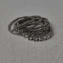 7PCS Crystal Stretch Bracelets for Women, Bridal Wedding Stackable Layered Rhinestone Bracelets Set Evening Party Jewelry