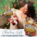 GAUDORA Anniversary Wedding Gifts for Couple - Glass Ornaments for Tree Decorations - 50th Anniversary Wedding Gifts for Women Men Him Her Husband Wife Parents Grandparents