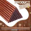 Domensi 100 Pcs Plastic Straws Disposable Drinking Plastic Straws Reusable Striped Flag Summer Party Supplies for Birthday Decoration (Wood Grain)