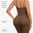 FeelinGirl Shapewear Tummy Control Seamless Bodysuit Hip Enhancer Body Shaper for Women (Brown) 5XL