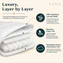 YANA Bamboo Cooling Blanket, 100% Bamboo Lyocell, Lightweight Breathable Blanket for Hot Sleepers, Bamboo & Down Alternative Fill, Machine Washable, Oeko-TEX Certified, 80 x 60 in, Queen