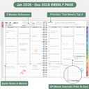 6 x 2026 Appointment Book, 30 Minutes-Hourly, Weekly Monthly Calendar Planner 2026, Jan 2026 - Dec 2026, 8.5'' x 11'', 2026 Daily Planner with Tabs Pocket, Flexible Cover, Great for Office, Home, School