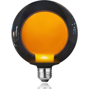 FLSNT G125(G40) Vintage Large Oversized Dimmable LED Edison Bulb, E26 1800K Warm White Extra Big Round Light Bulbs, 4 watt 80LM Decorative Globe Bulbs for Bedroom Living Room Bar and Cafe