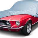 iCarCover Custom Car Cover for 1964-1968 Ford Mustang Waterproof All-Weather Rain Snow UV Sun Protector Full Exterior Weatherproof Indoor Outdoor Car Cover (Sky Gray)