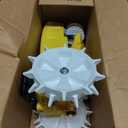 Nelson Rain Train 13,500 Square Feet Cast Iron Outdoor Lawn Traveling Water Sprinkler for Yard, and Garden, with Auto Shut Off, Yellow