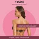 Women's Strapless Bra Push Up-Non Slip Invisible Underwire Low Back Multiway Support Padded Plunge Bra for Comfort Lift(Black, 34A) (Black)
