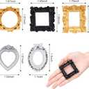 25Pcs Vintage Resin Picture Frame Mini Antique Photo Resin Frame DIY Small Picture Frame Mini Resin Vintage Frame Antique Resin Photo Frame for Jewelry Display Photography Photo Frame Wall Decor
