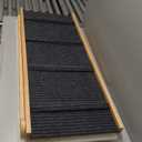 Foldable Wooden Dog Ramp & Pet Stairs - 5-Level Non-Slip Pet Steps for Dogs & Cats, Balanced Indoor/Outdoor Use