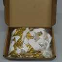 169 Pcs First Communion Decorations Balloons Kit Baptism Party Decorations White Metallic Gold Balloons Arch Kit First Holy Communion Decor for God Bless Christening Birthday Theme Party Supplies