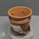 Vensovo 8 Inch Terracotta Orchid Pots with Holes and Saucers, 2 Pack Large Clay Planters for Repotting, Terra Cotta Pots for Indoor & Outdoor Plants, Promotes Air Circulation