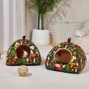Glittme Guinea Pig Hideout 2Pack - Soft Pads, Washable, Non-Slip Bottom - Rabbit & Hamster Hideout, Ferret Accessories