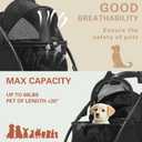 Foldable Pet Stroller, Dog Stroller for Medium Dog 20+ lbs, 4 Wheels Cats Stroller for 2 Cats with Cup Holder and Breathable Mesh Windows, Easy Assembly, 20-66 lbs Weight Capacity (Black)
