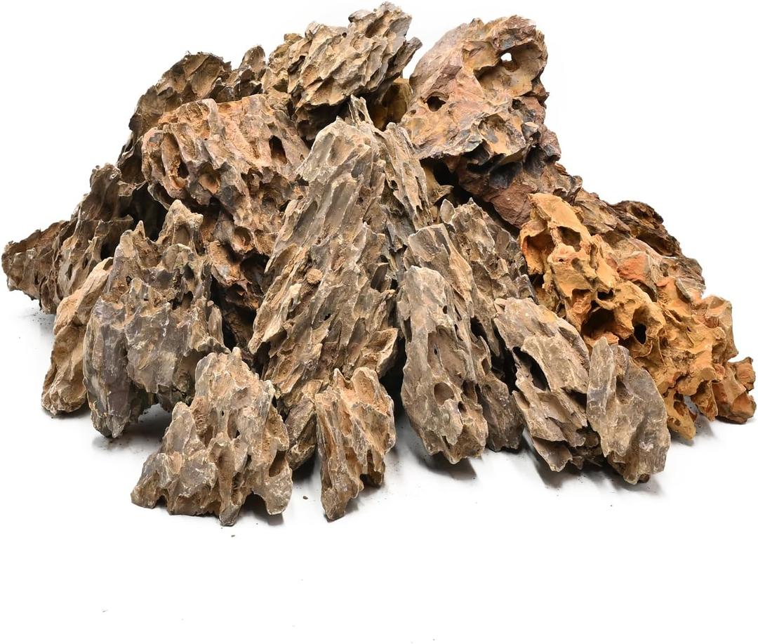 Natural Rock Stone 10lb Fish Tank Rock for Aquarium Landscaping Models Fish Tank Decoration,Freshwater Planted Aquariums and Amphibian Enclosures-2-6 inches