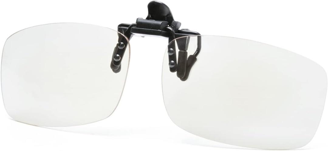 Reading Glasses Clip On and Flip Up Blue Light Blocking Magnifying Glasses Magnifiers Lenses Readers for Unisex (Transparent, 2.5) (Transparent)