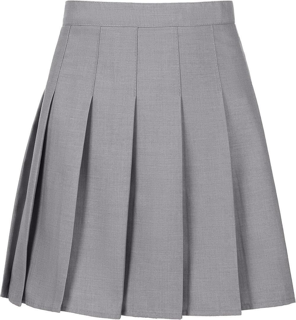 Skirts for Girls Pleated Skirt A-line Tennis Outfits High Waisted School Uniform Skirts with Shorts (4T)