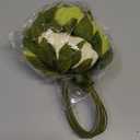 FiveSeasonStuff Mixed Cream Beige and Moss Green Vintage Artificial Silk Flower Peonies 2 Bouquets Floral