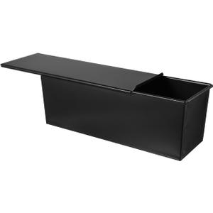Bread Cake Pan Baking with Lid : Housoutil Loaf Pan Flat Toast Box Stainless Steel Bread Toast Molds - Bakeware for Kitchen Baking - Black