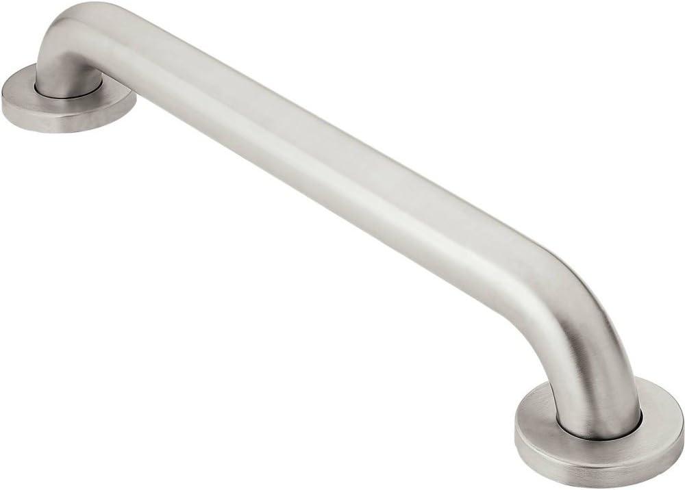 Moen R8916 Bathroom Safety 16-Inch Stainless Steel Bathroom Grab Bar, Peened