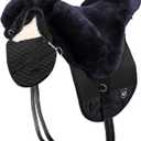 Werner Christ Horse Bareback Pad Premium Plus, Made of Real Sheepskin in Charcoal Size Full