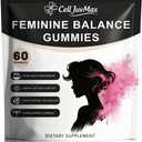 Women's Probiotic Gummies for Feminine Health & Balance, Natural Pineapple Flavor, Digestive Support, 60 Count (1)