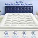 King Size Mattress Topper for Back Pain, Extra Thick Pillow Top Mattress Pad with 1000GSM Down Alternative Filler, Cooling Breathable Plush Bed Topper Protector Cover (8-21" Deep Pocket)