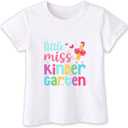 Kindergarten Shirt for Girls Boys Kids Toddler First Day of School Shirts Back to School in My Kindergarten Era Tshirt 2T-7Y (4-5T, Little Miss)