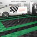 VEVOR Interlocking Drainage Mat, 12 x 12 Modular Interlocking Cushion, 12 Pcs Splicing Drainage Mats, Non-Slip PP Drainage Floor Tile and Shower Mat, for Garage, Garden, Kitchen & Outdoor, Black