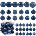LANGXUN 36pcs Midnight Blue Christmas Tree Decorations Balls, Bolas De Navidad, 2025 Christmas Decor, Indoor Outdoor Shatterproof Christmas Ornaments, Xmars Party Wedding Suppiles