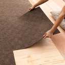 Mohawk Home 24" x 24" Indoor/Outdoor 0.25" Pile Height, Peel and Stick Carpet Tile, Brown Polyester, (15 Tiles) (60 sqft/Box)
