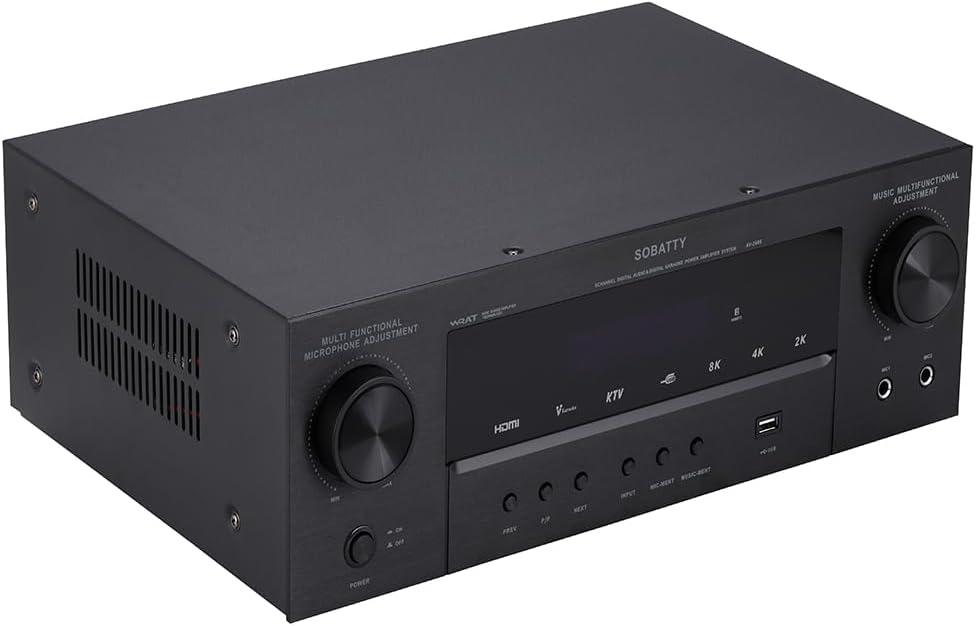 7.1‑Channel Home Theater AV Receiver, HDMI 2.0, Optical & Coaxial Digital Audio Ports, Uncompressed Surround‑Sound Amplifier for Home Cinema
