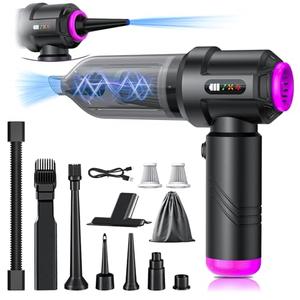 Kimdog Cordless Vacuum Cleaner - 22000PA Handheld Car Vacuum, 4-in-1 Portable Mini Air Duster Rechargeable, 3-Speed Small Powerful Gadgets & Gifts, for Home, Office, Mattress, Carpet, Pet (Black)