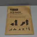 unenow Unisex Non Slip Grip Socks with Cushion for Yoga Pilates Barre Home & Hospital (Large, 4 Pairs-4 Pairs of Black)