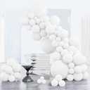 PartyWoo White Balloons 85 pcs Different Sizes Pack of 18 12 10 5 Inch Matte White Latex Balloon Arch Kit Garland for Wedding Bridal Graduation Baby Shower Birthday Party Decorations White-Y13